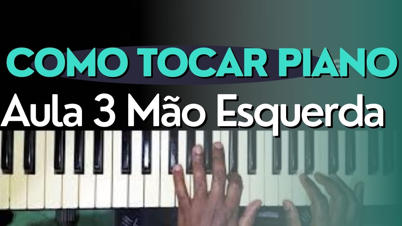 mão esquerda no piano